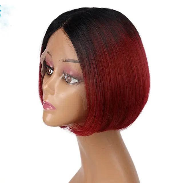 8 Inches / T1B-99J 8-14'' Peruvian Human Hair HD Lace Front Short Bob