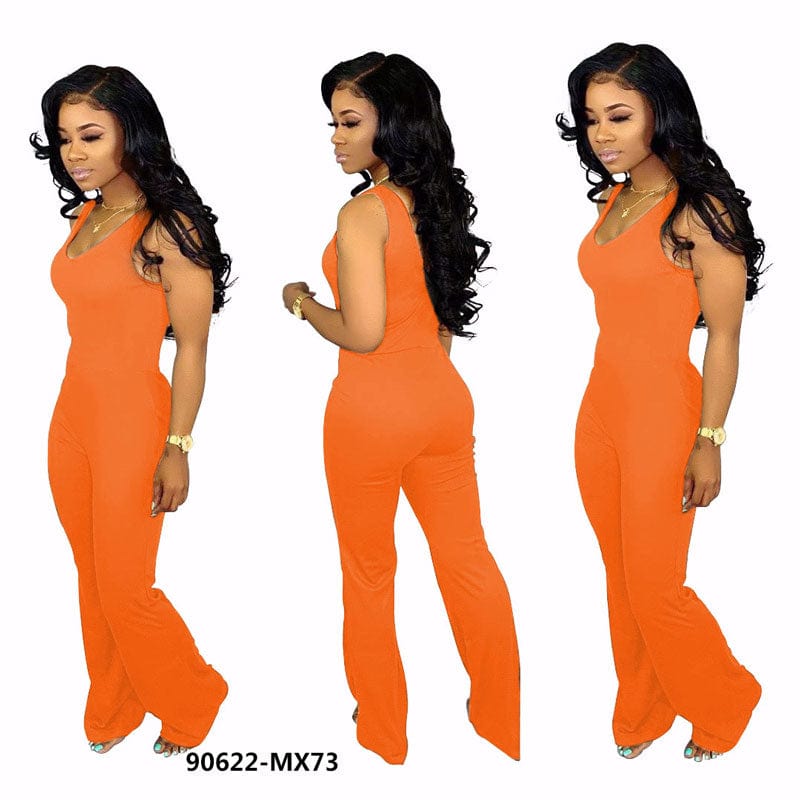 90622-MX73 vest design summer one piece womens jumpsuits 2019