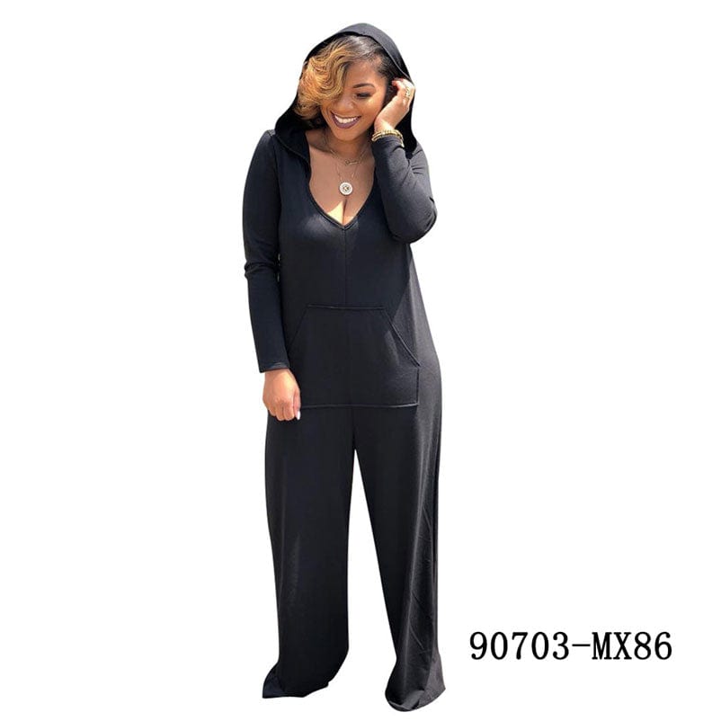 90703-MX86 2019 autumn long sleeve loose women casual jumpsuits