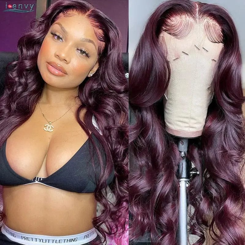 99J Burgundy Lace Front Wig Body Wave