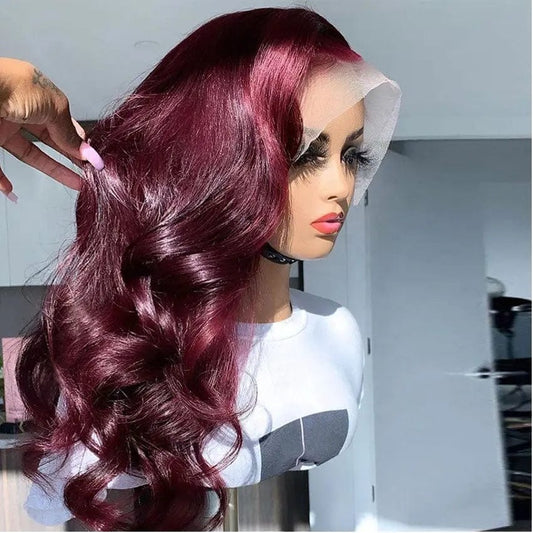 99J Dark Wine Loose Wave Wig