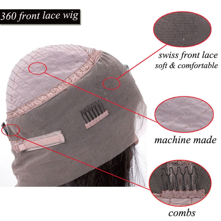 9A Heavy Density Brazilian Cuticle Aligned Human Hair 360 Lace Frontal Wig for Black Women