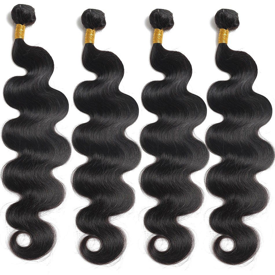 Body Wave Bundles 30 Inch Bundles 100% Human Hair Extensions Top Quality Raw Indian Hair Weave Bundles Remy Hair 1/3/4 PCS - SN Wigs & More