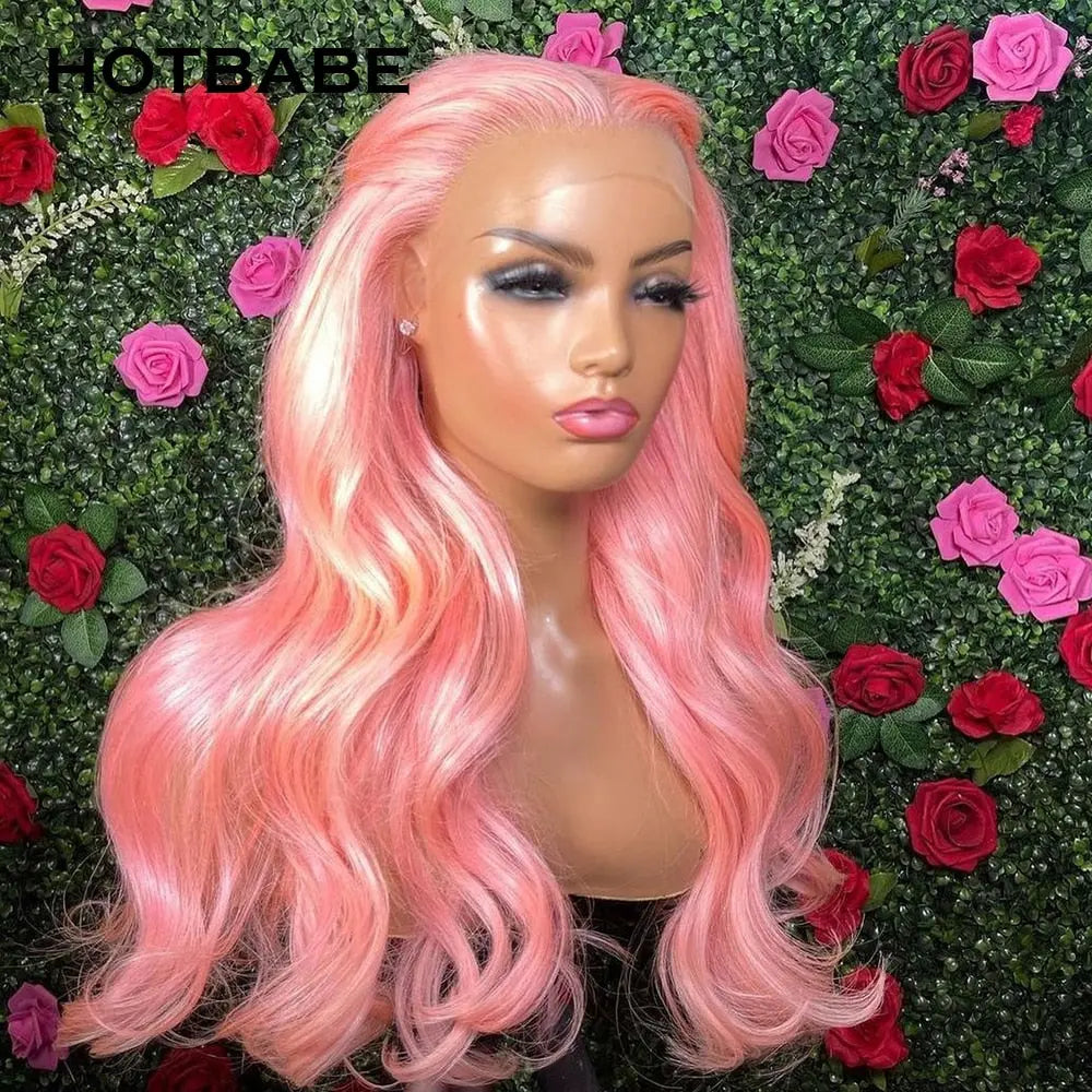 Pink Wig 13x6 Transparent Lace Front - SN Wigs & More