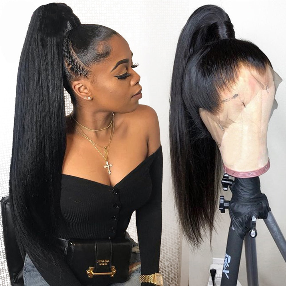 Straight Lace Front Wig With Baby Hair Human Hair For Black Women 13x4 Lace Front Wig 4x4  Closure Wig Straight Human Hair Wigs - SN Wigs & More