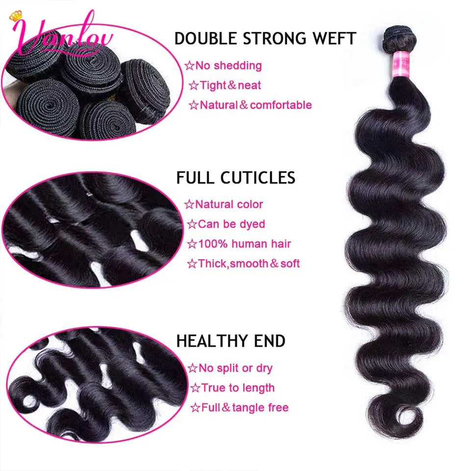 Vanlov Peruvian Body Wave Bundles - SN Wigs & More