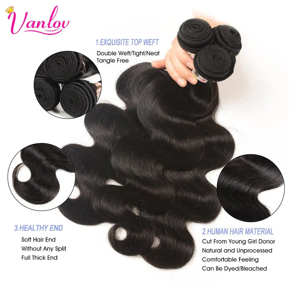 Vanlov Peruvian Body Wave Bundles - SN Wigs & More