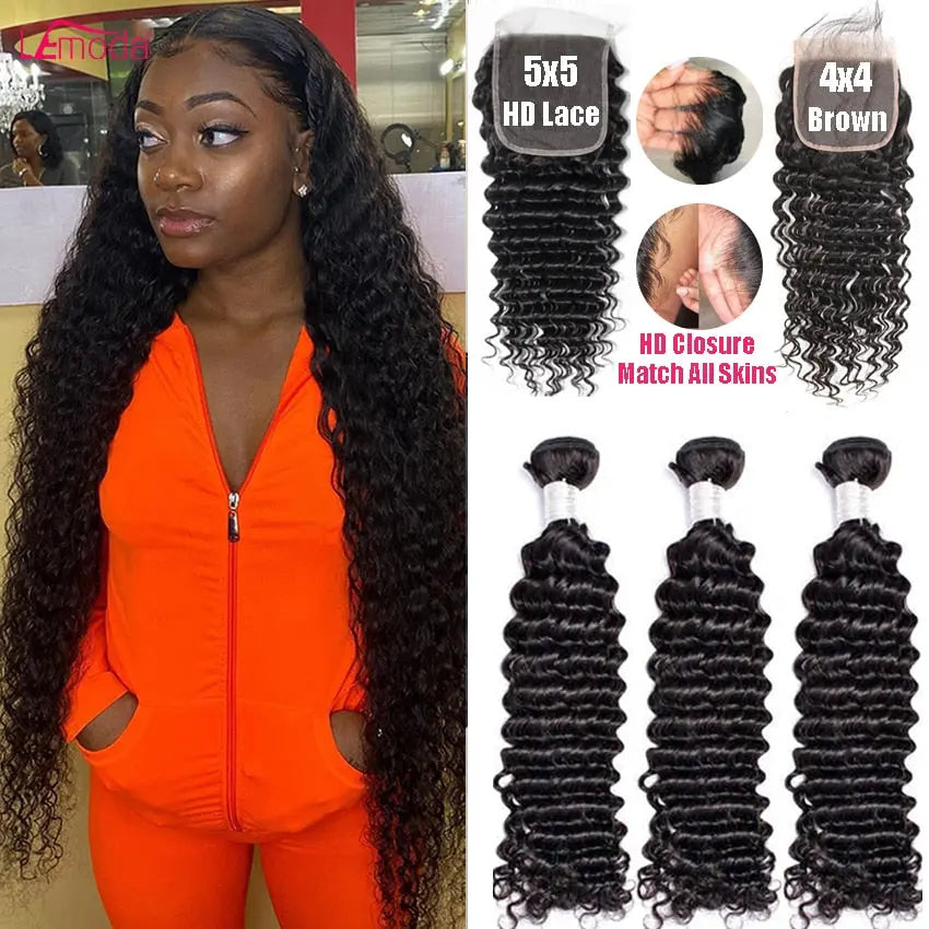 Lemoda 4x4 5x5 6x6 HD Lace Closure - SN Wigs & More