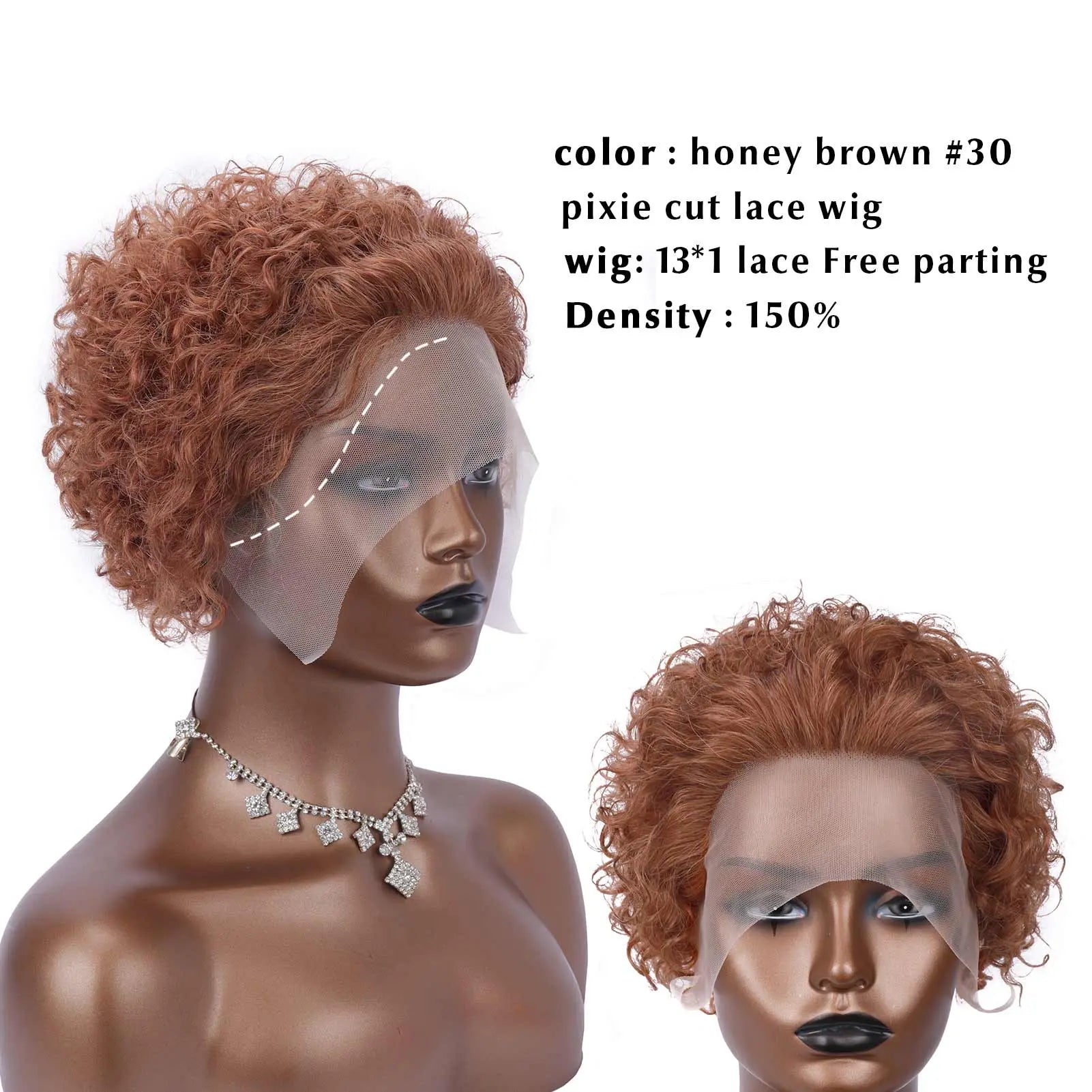 curly pixie cut lace wig - SN Wigs & More