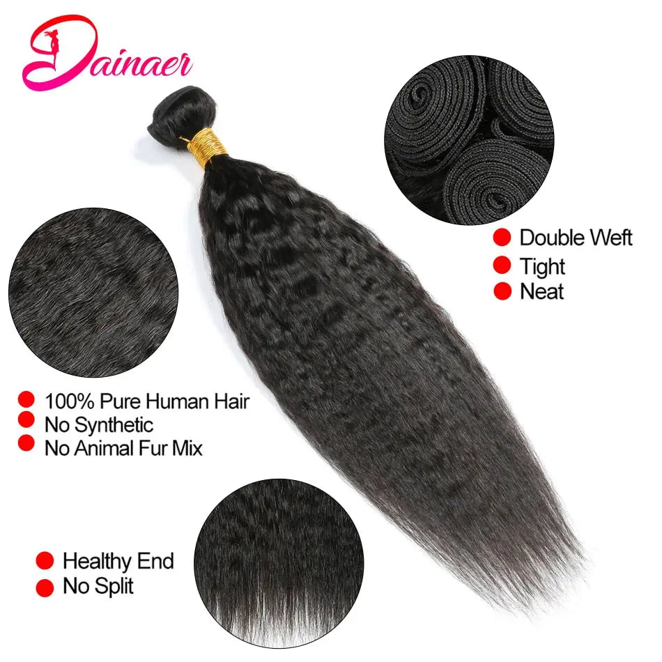 Kinky Straight Bundles With Frontal - SN Wigs & More