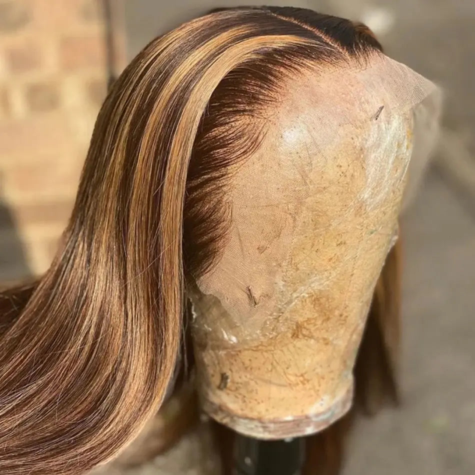 Highlight Wig Ombre Brown Hair - SN Wigs & More