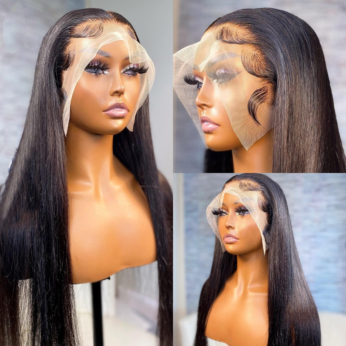 Peruvian Bone Straight Human Hair Wigs 13x4 360 Transparent Lace Frontal Wig for Women Lace Front Human Hair Wigs Pre Plucked - SN Wigs & More