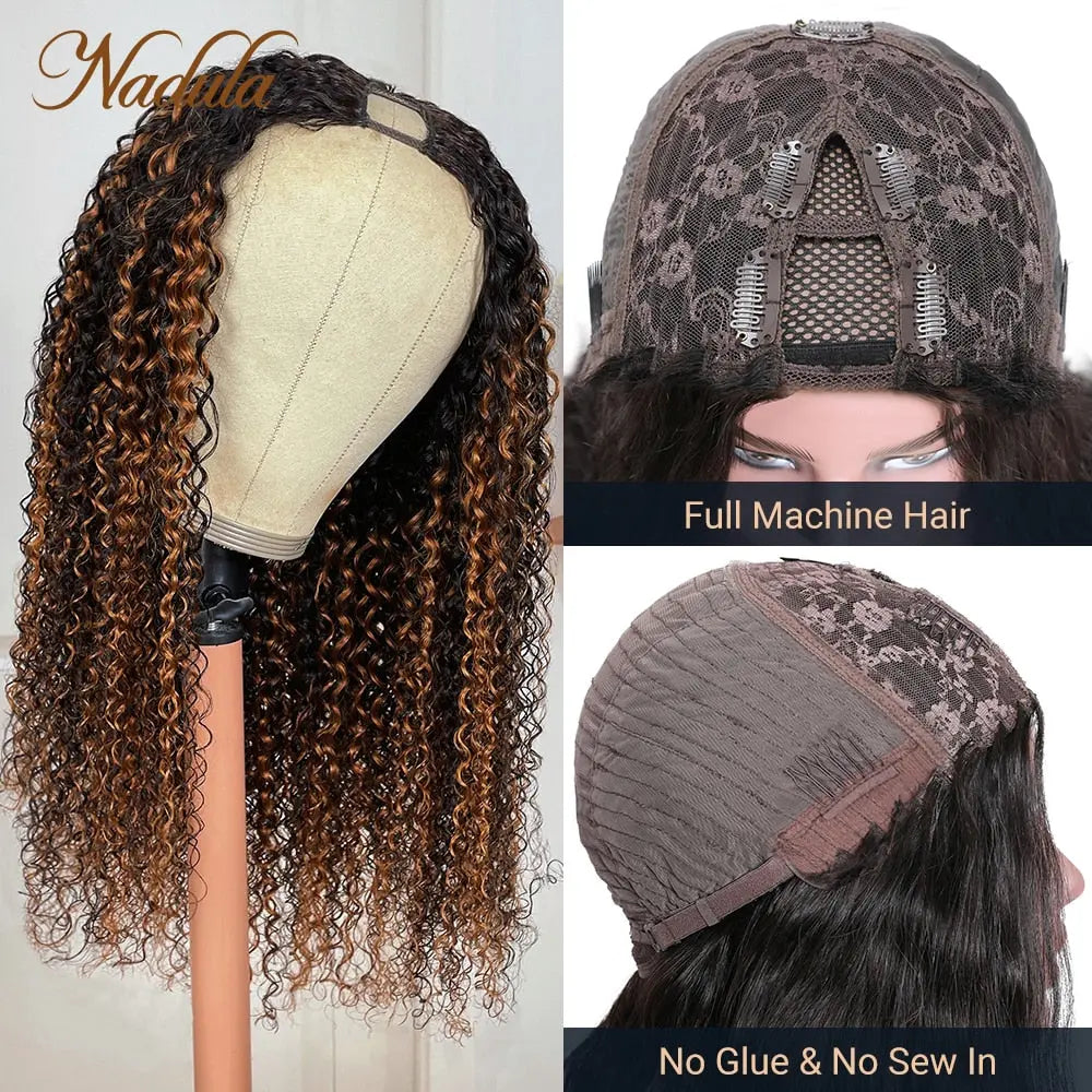 Nadula Hair Highlight Brown Curly Hair - SN Wigs & More