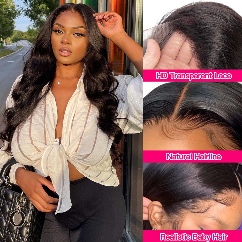 Luvin 30 32 40 Inch Body Wave 13x6 Lace Frontal Wigs  Glueless Human Hair Front Wig Natural Brazilian Remy For Women - SN Wigs & More