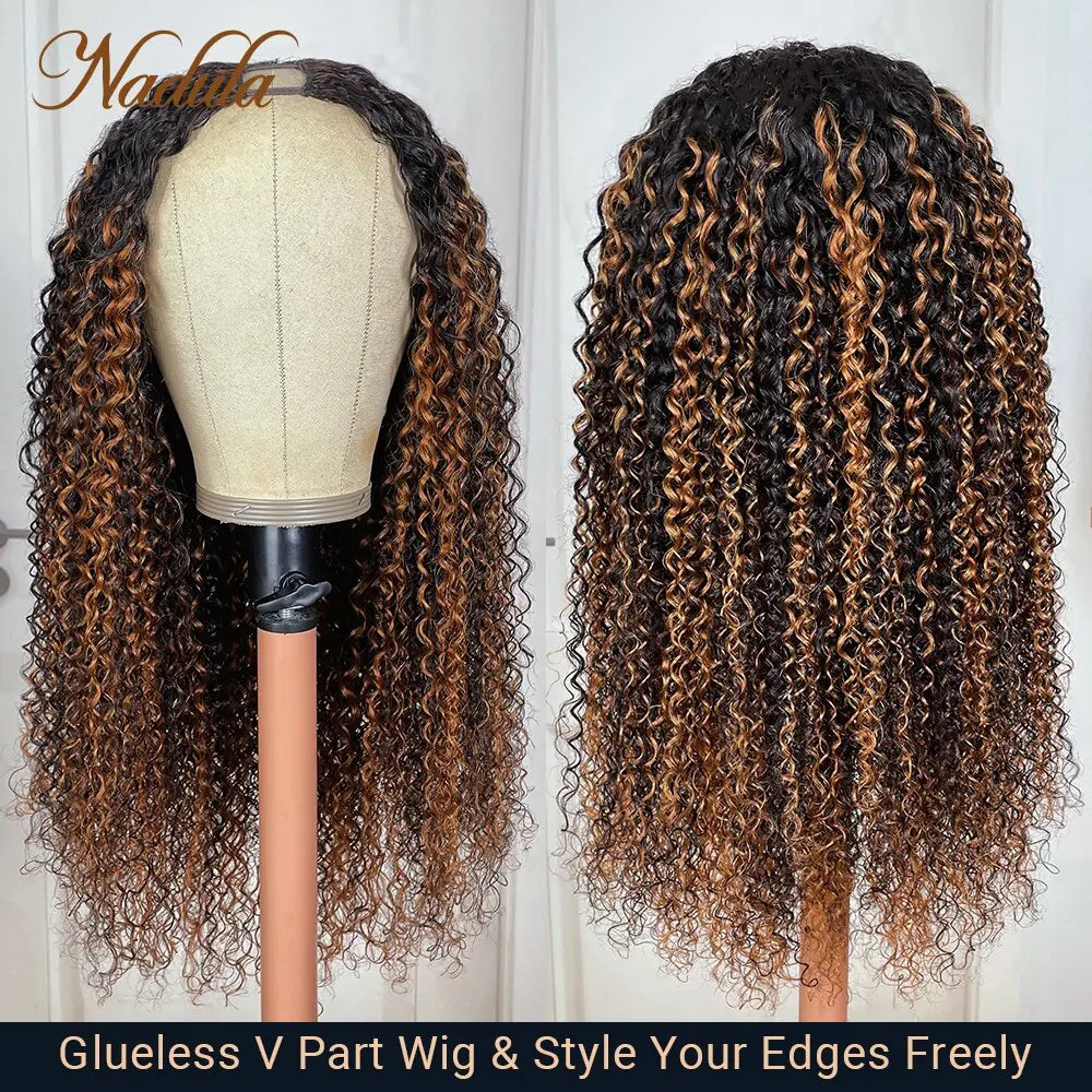 Nadula Hair Highlight Brown Curly Hair - SN Wigs & More