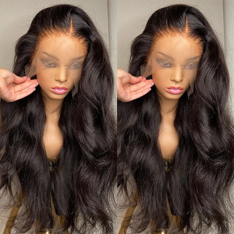 30Inch Body Wave 360 Full Lace Human Hair Brazilian Pre Plucked Loose Water Wave 13x6 HD Lace Frontal Wig 180% Remy For Women - SN Wigs & More