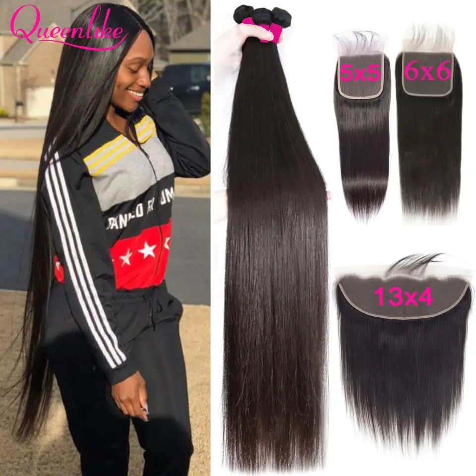 4x4 5x5 Lace Closure And 30 40 inch - SN Wigs & More