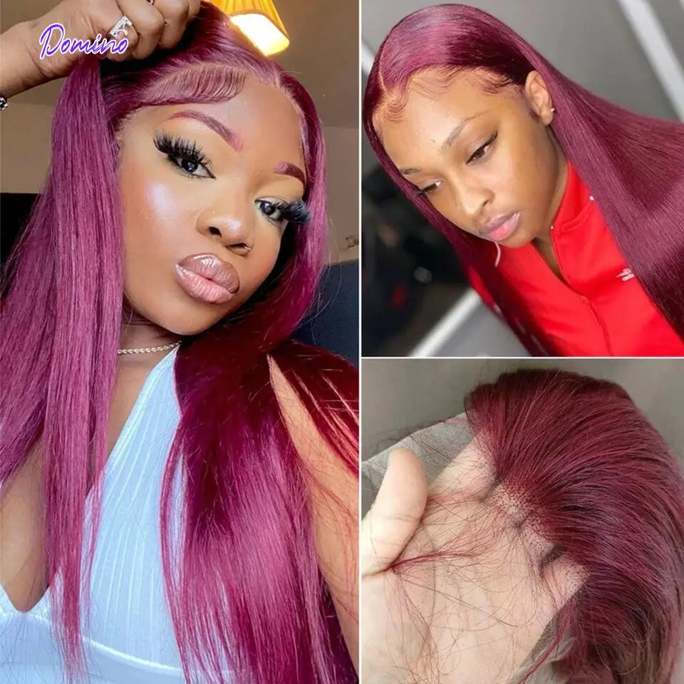 Burgundy Lace Front Wigs For Women - SN Wigs & More