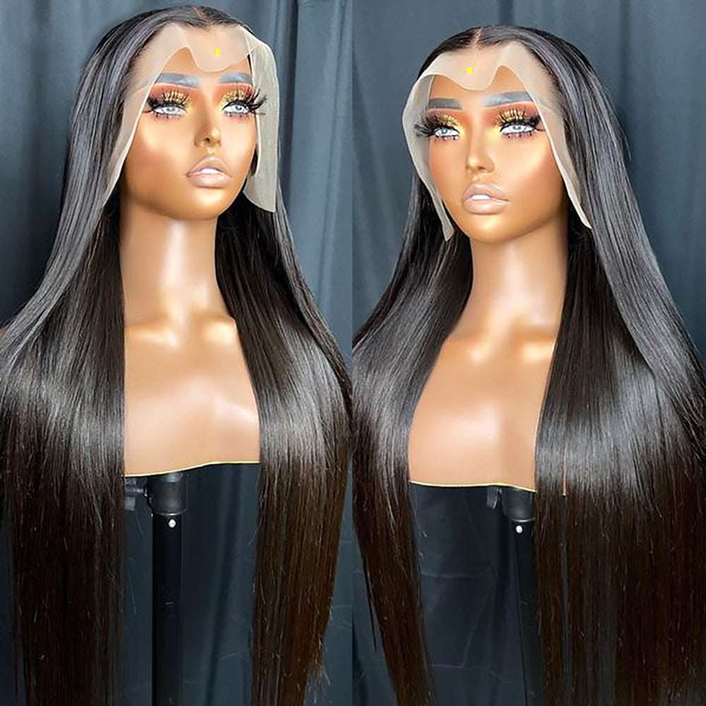 Peruvian Bone Straight Human Hair Wigs 13x4 360 Transparent Lace Frontal Wig for Women Lace Front Human Hair Wigs Pre Plucked - SN Wigs & More