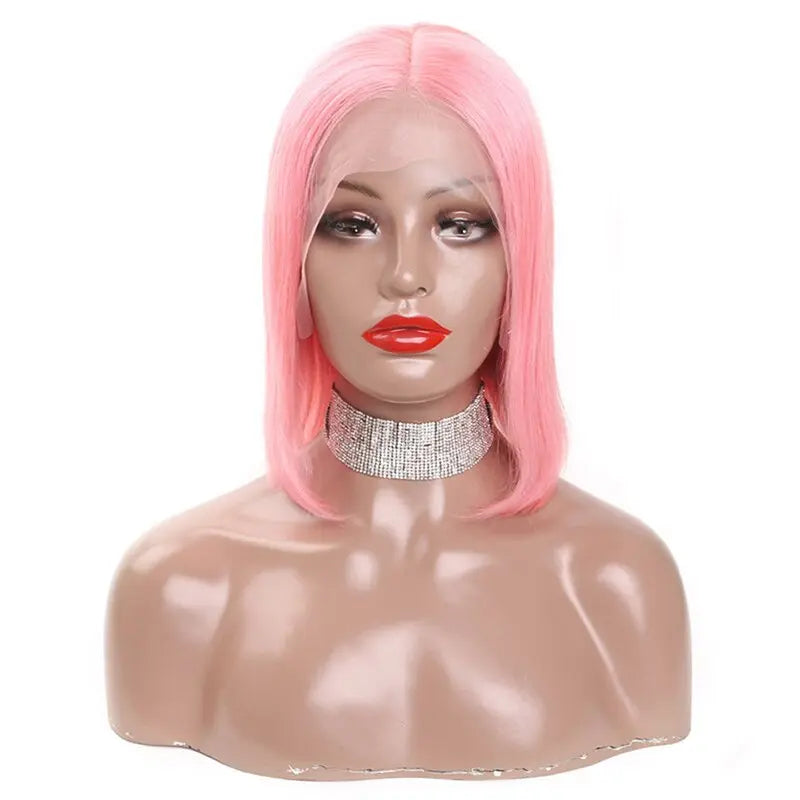 Mesariel Pink Bob 13x4 Lace Front Human Hair - SN Wigs & More