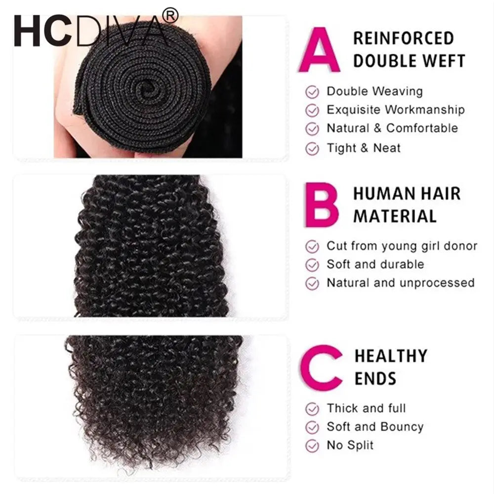 12A Raw Indian Hair Bundles Kinky Curly - SN Wigs & More