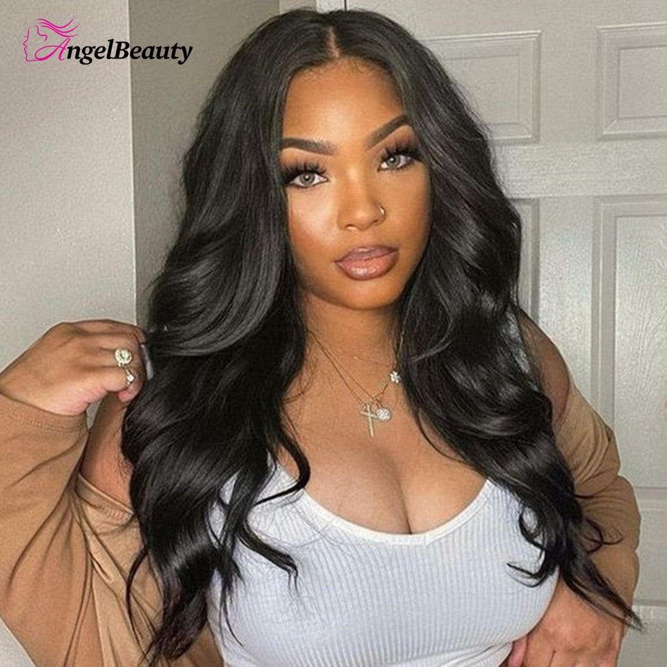 HD Transparent 13x6 Lace Front Human Hair Wigs Indian Body Wave 360 Lace Frontal Wig For Women Pre Plucked 4x4 Closure Wig Remy - SN Wigs & More