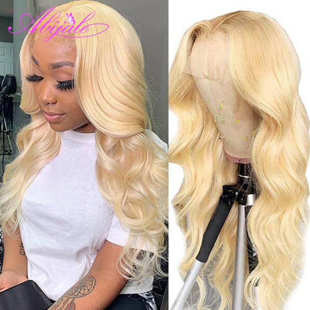 Blonde Lace Front Wig Human Hair 13x4 Body Wave Lace Front Wig 613 HD Lace Frontal Wig Abijale Remy 4x4 Closure Wig Deep Part - SN Wigs & More