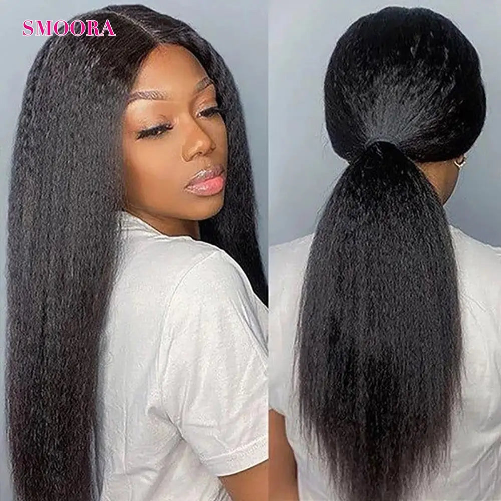 Transparent Kinky Straight Lace Front Wig - SN Wigs & More