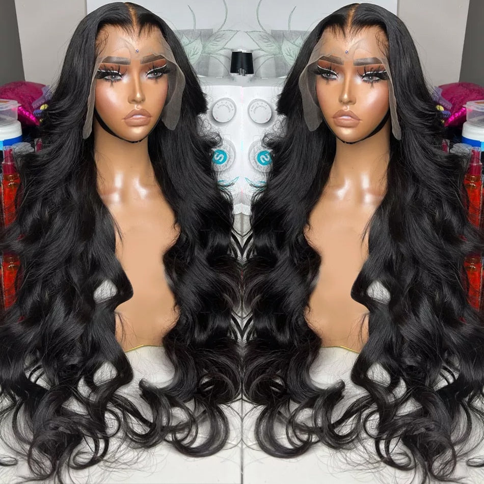 250 Density Transparent Body Wave Lace Frontal Wig 30 32 38 Inch Front Brazilian 13X4 Human Hair Wig For Women Rosabeauty - SN Wigs & More