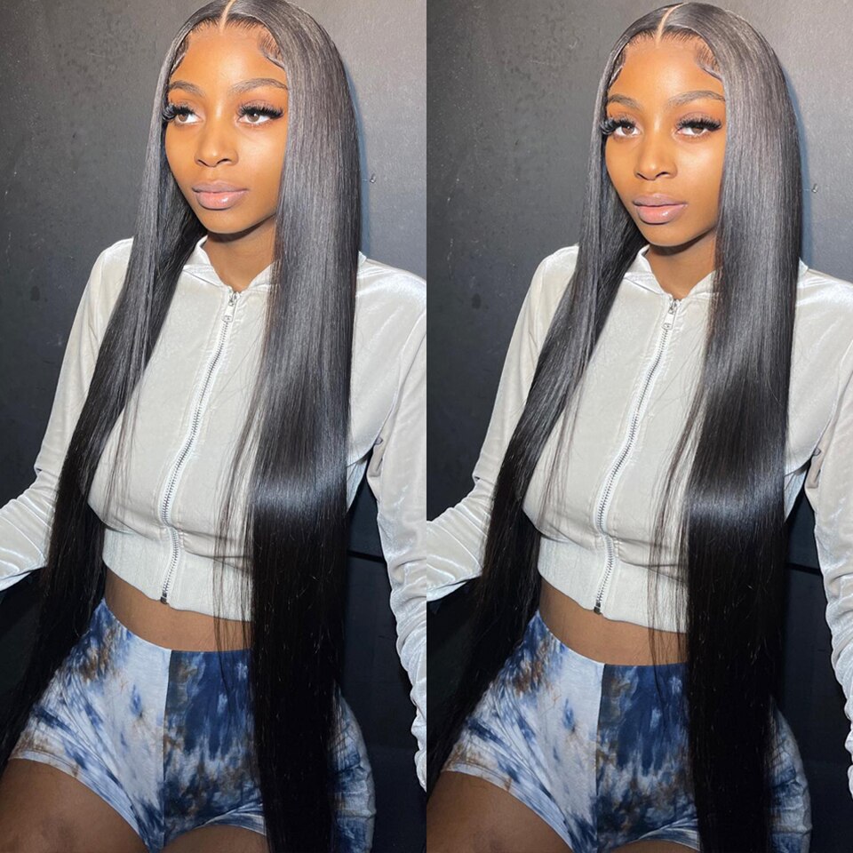 Indian Remy Hair Bone Straight Bundles With Closure Pre Plucked Weave Human Hair 3Bundles With Closure Extension 30 Inch Tissage - SN Wigs & More