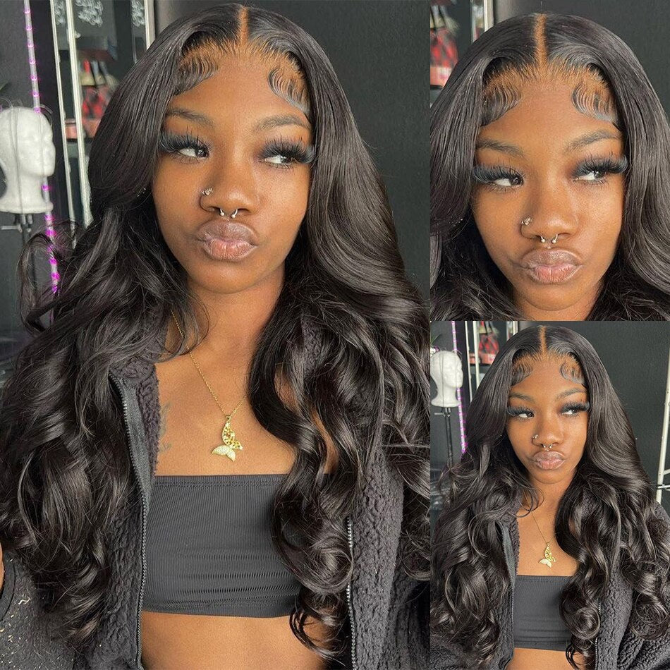 30Inch Body Wave 360 Full Lace Human Hair Brazilian Pre Plucked Loose Water Wave 13x6 HD Lace Frontal Wig 180% Remy For Women - SN Wigs & More