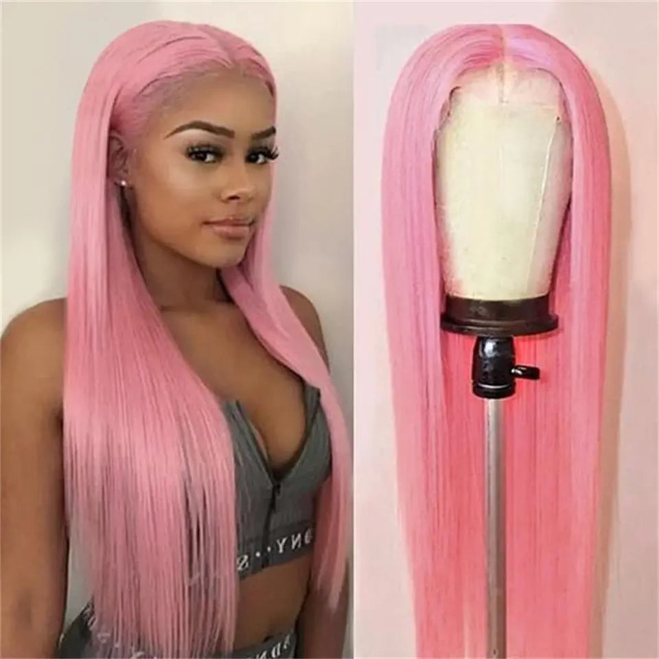 13x4 Pink Straight Lace Front Wigs - SN Wigs & More