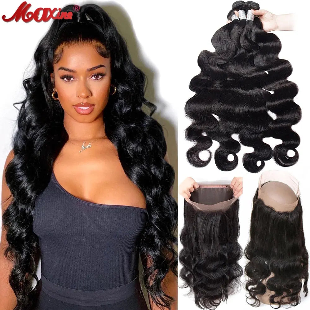 Body Wave 360 Lace Frontal With Bundles - SN Wigs & More