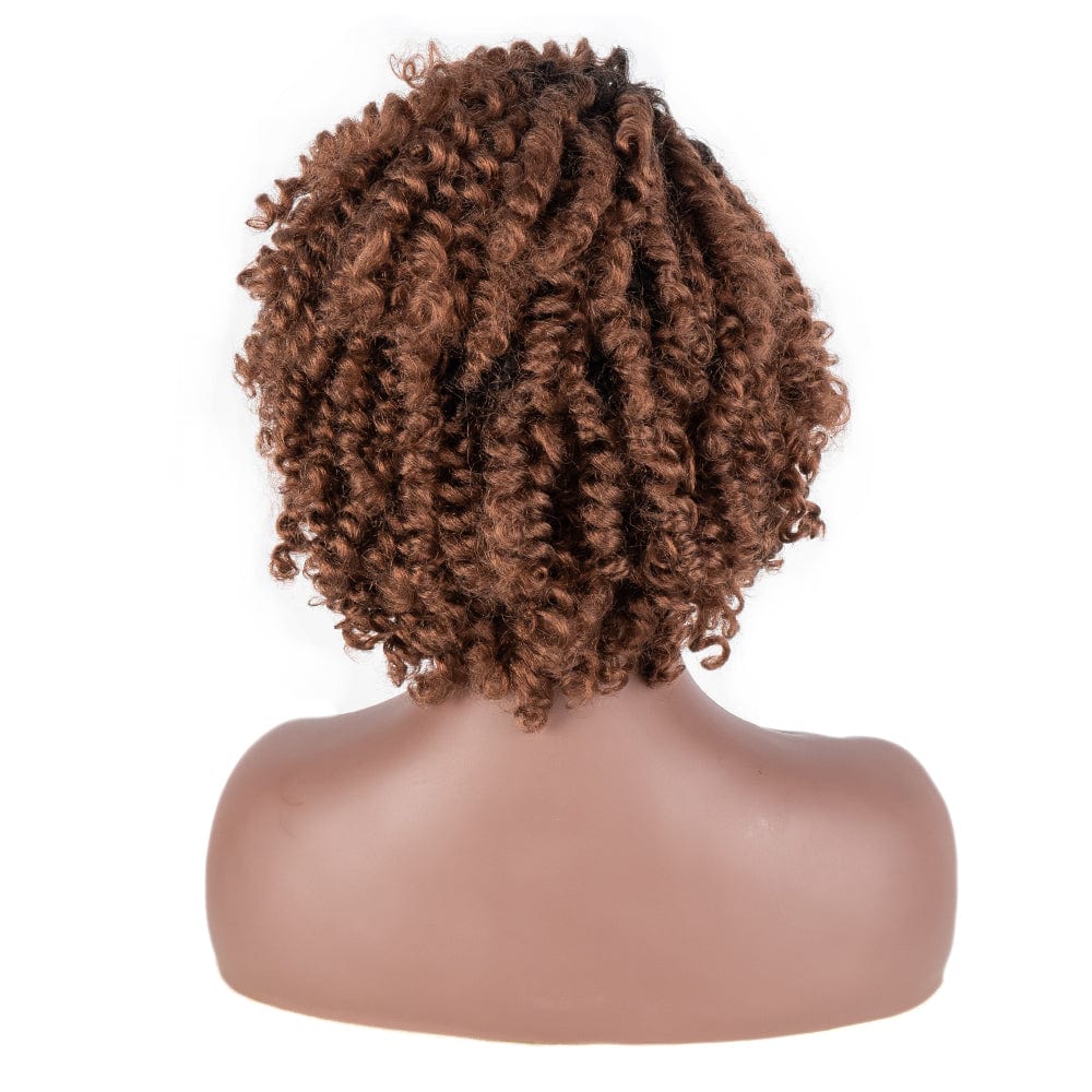 Afro curl synthetic wig Sleek quality wholesale cheap hot selling heat resistant afro curl Lace side part wig Synthetic hair wig