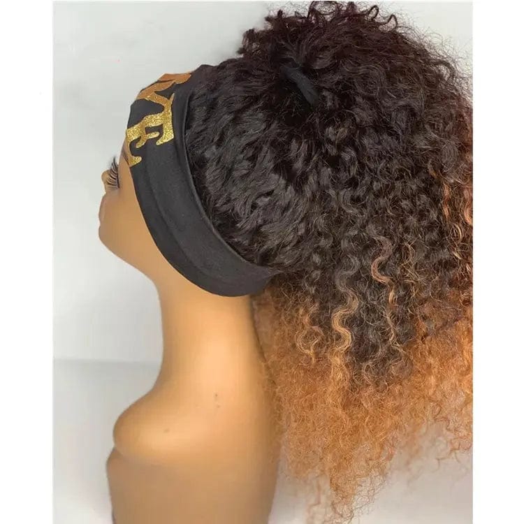 Afro Headband Kinky Wig Dark Brown Wigs