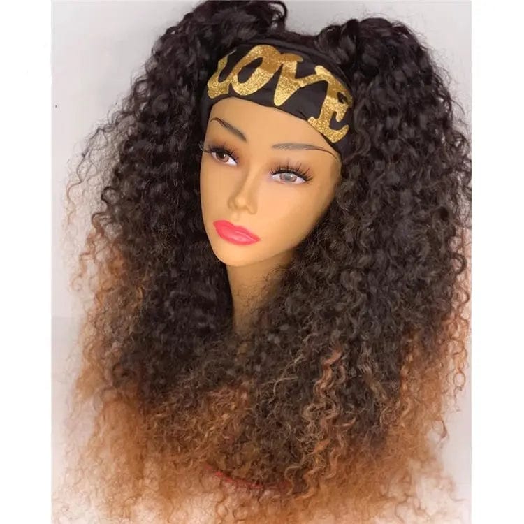 Afro Headband Kinky Wig Dark Brown Wigs