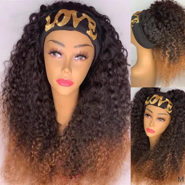 Afro Headband Kinky Wig Dark Brown Wigs