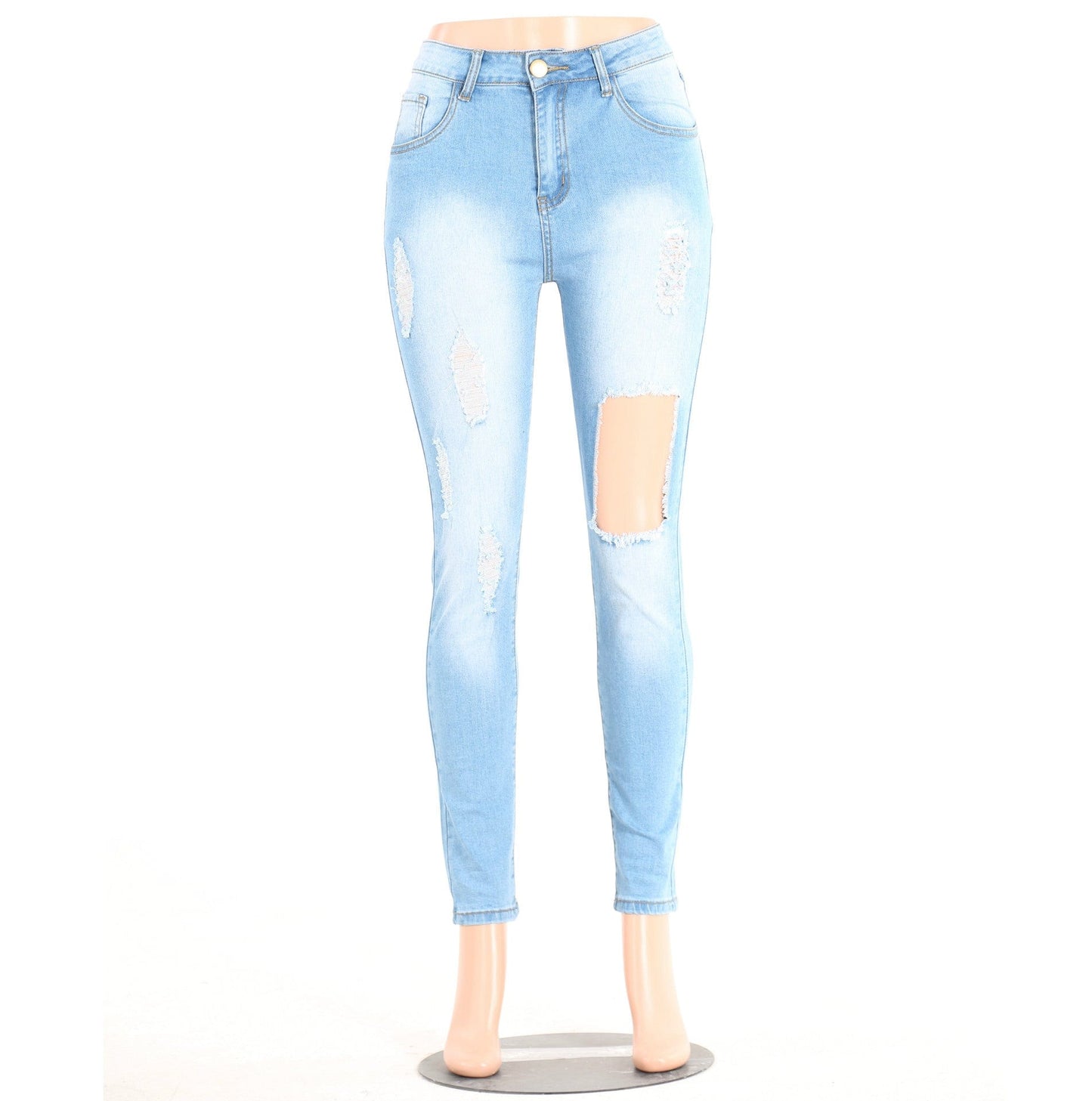 AIPA 2022 New Arrival Fashion Ladies Trousers Plus Size Skinny Denim Pant Women's Ripped Jeans Butt Lift Jeans