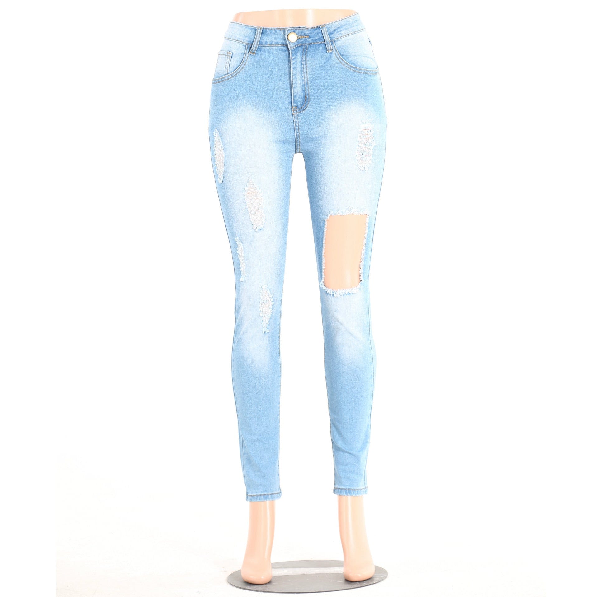 AIPA 2022 New Arrival Fashion Ladies Trousers Plus Size Skinny Denim Pant Women's Ripped Jeans Butt Lift Jeans