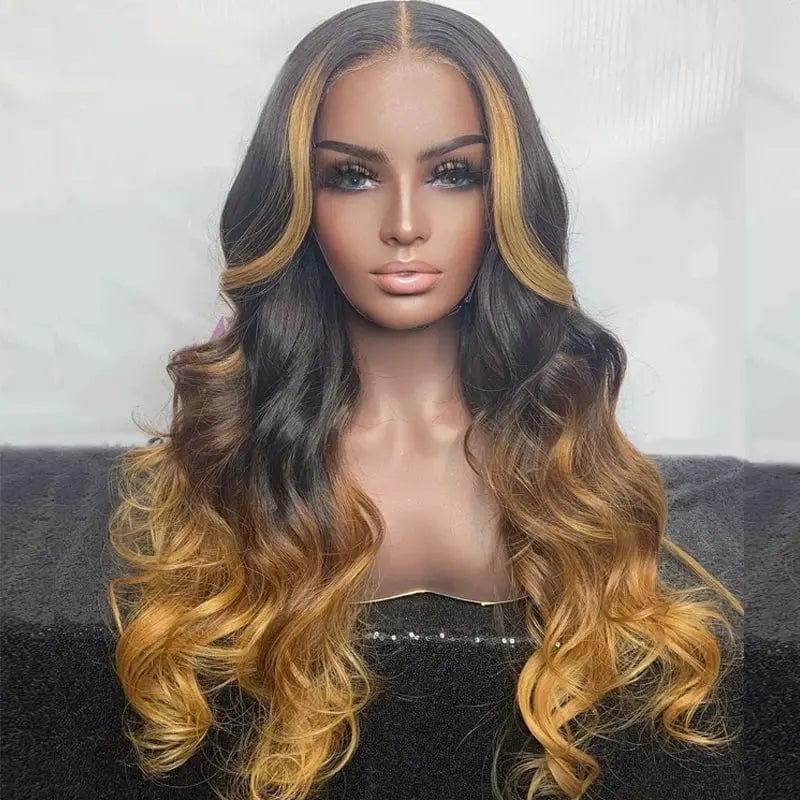 Allure Romance Gradient Brown Wigs Body Wave