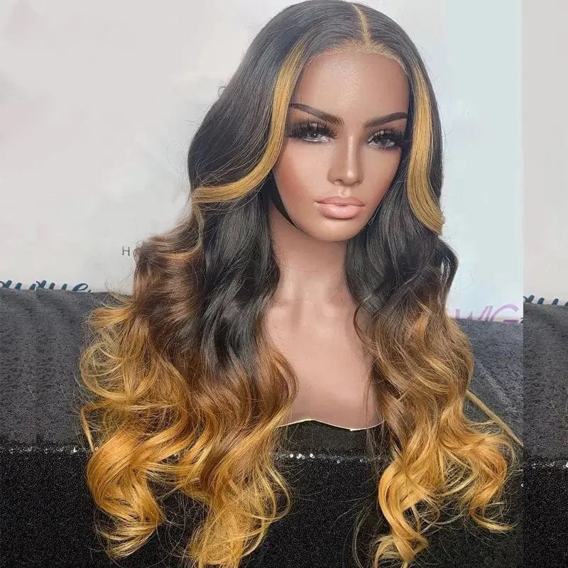 Allure Romance Gradient Brown Wigs Body Wave