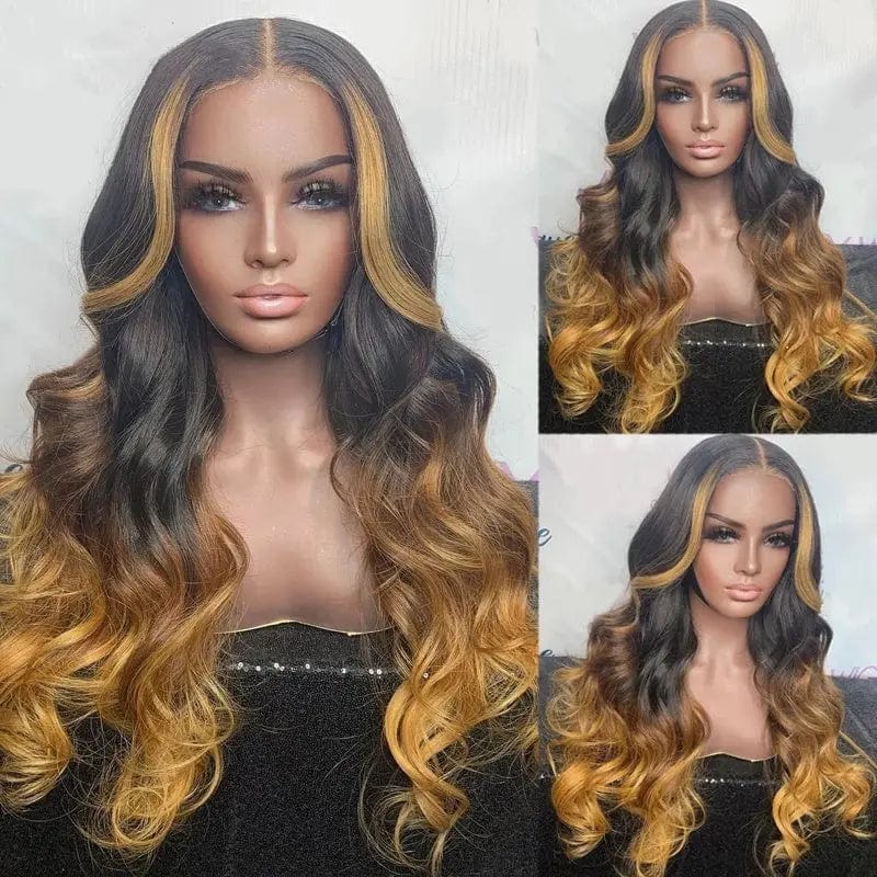 Allure Romance Gradient Brown Wigs Body Wave