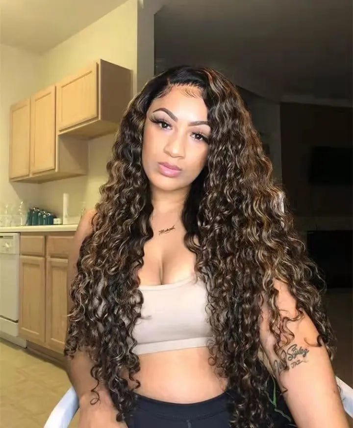 Allure Romance Long Curly Wig Highlights Hair