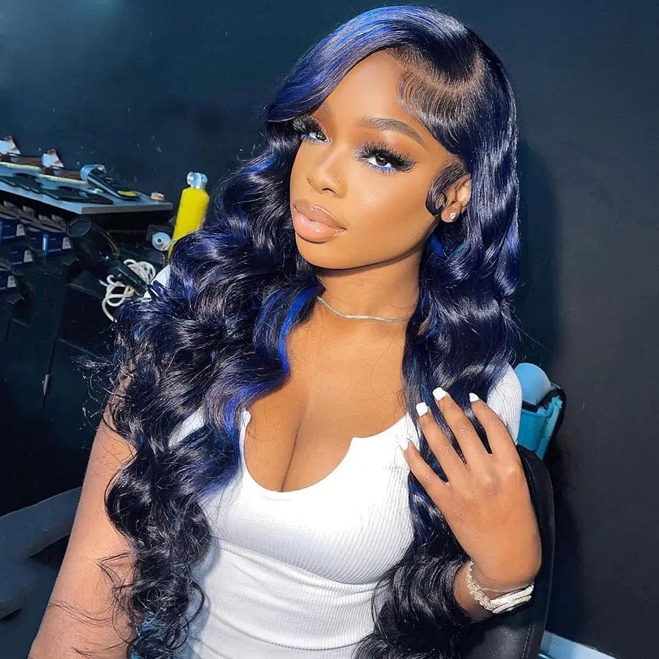 Allure Romance  Wavy Wigs Highlight Blue Body Wave