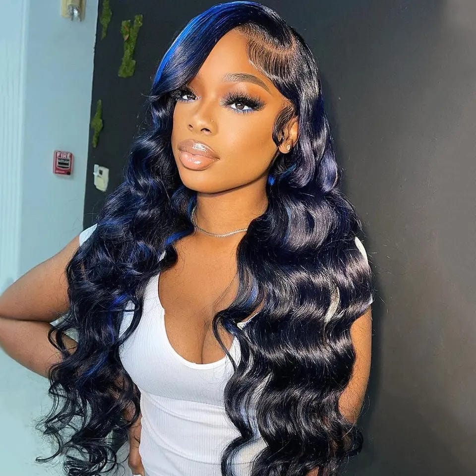 Allure Romance  Wavy Wigs Highlight Blue Body Wave