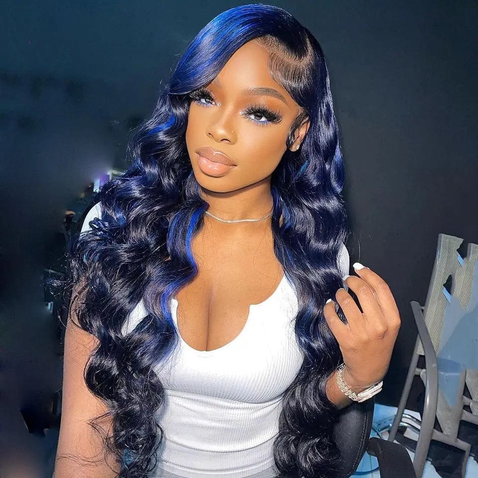 Allure Romance  Wavy Wigs Highlight Blue Body Wave