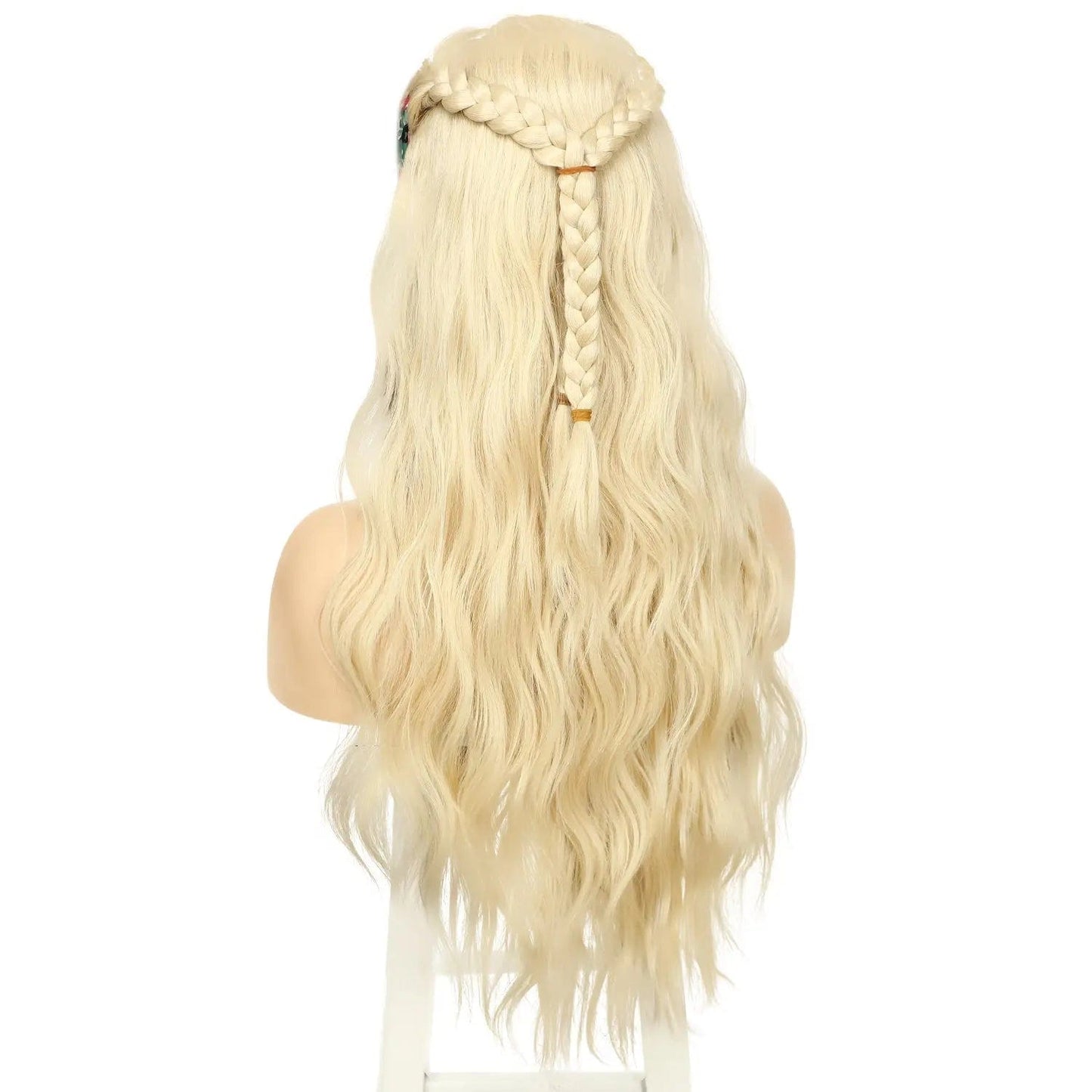 Anogol Synthetic Headband Wig Beige Long Loose Wave