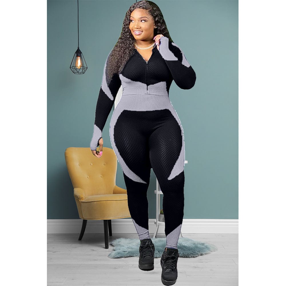 Autumn and winter new yoga suit Plus Size Jogging Outfits  two-piece fashion leisure suit