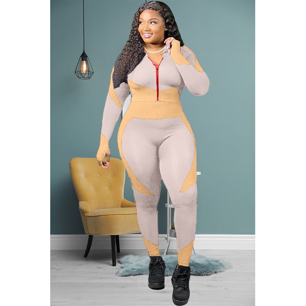 Autumn and winter new yoga suit Plus Size Jogging Outfits  two-piece fashion leisure suit