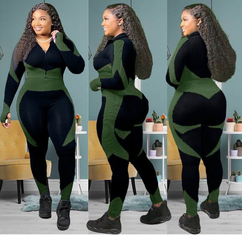 Autumn and winter new yoga suit Plus Size Jogging Outfits  two-piece fashion leisure suit